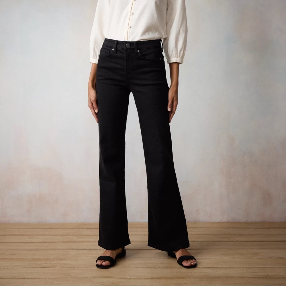 LC Lauren Conrad super high-waisted flare jeans sz 12 long